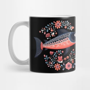 A Cute Salmon Scandinavian Art Style Mug